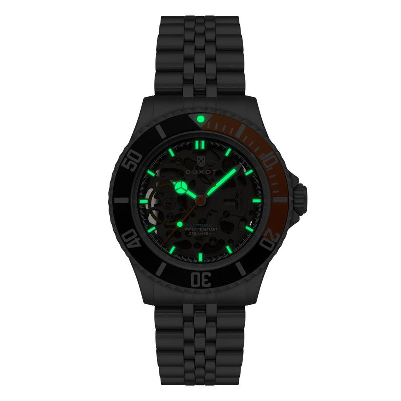 Atlantica Black & Orange / Stainless Steel | Black Dial