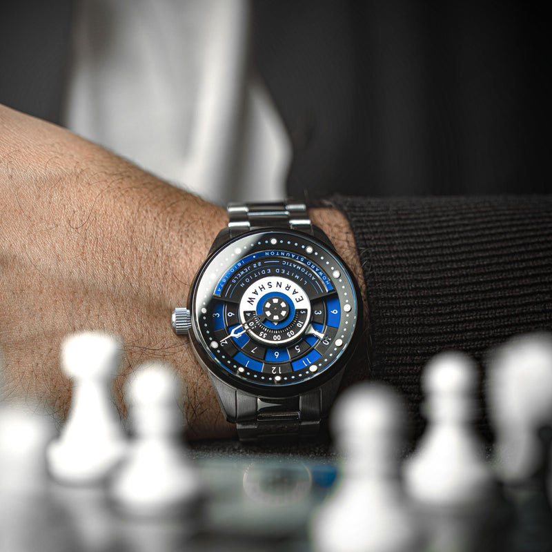 Staunton Chess Set Automatic Limited Edition Blue / Stainless Steel | Blue Dial