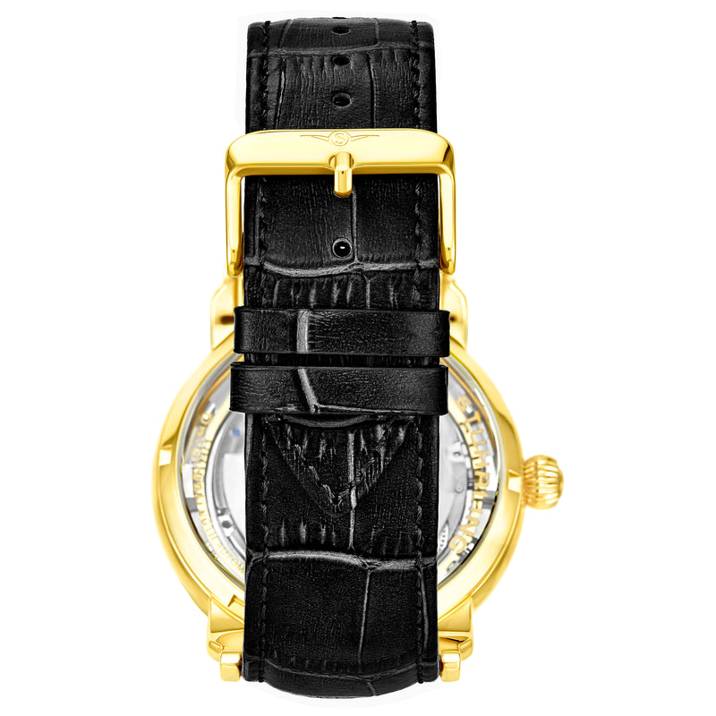 Legacy 3924 Gold Black/Leather | Gold Dial