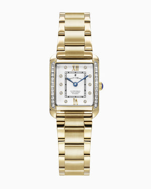 Emily Gold-tone White dial with Stones White Dial