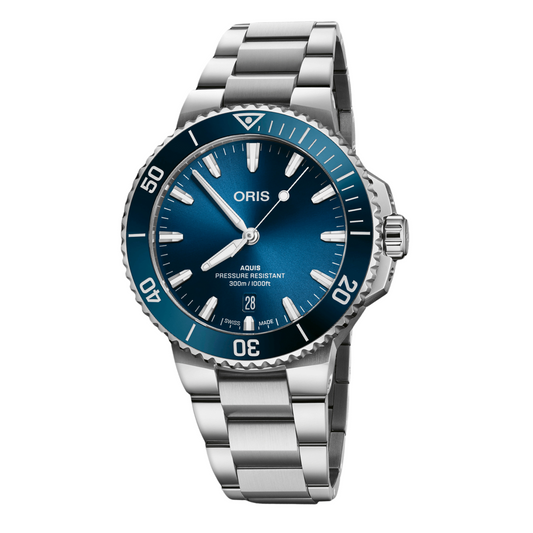 Aquis Date 43.5mm Blue Dial
