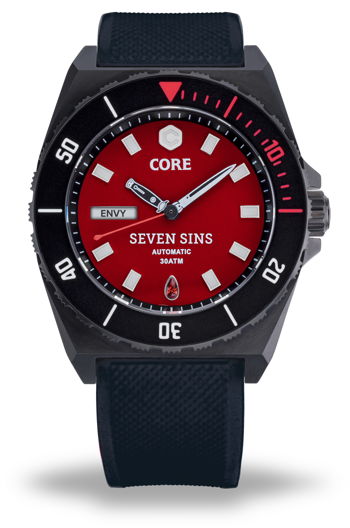 SEVEN SINS SEVEN SINS TITANIUM RED | Red Dial
