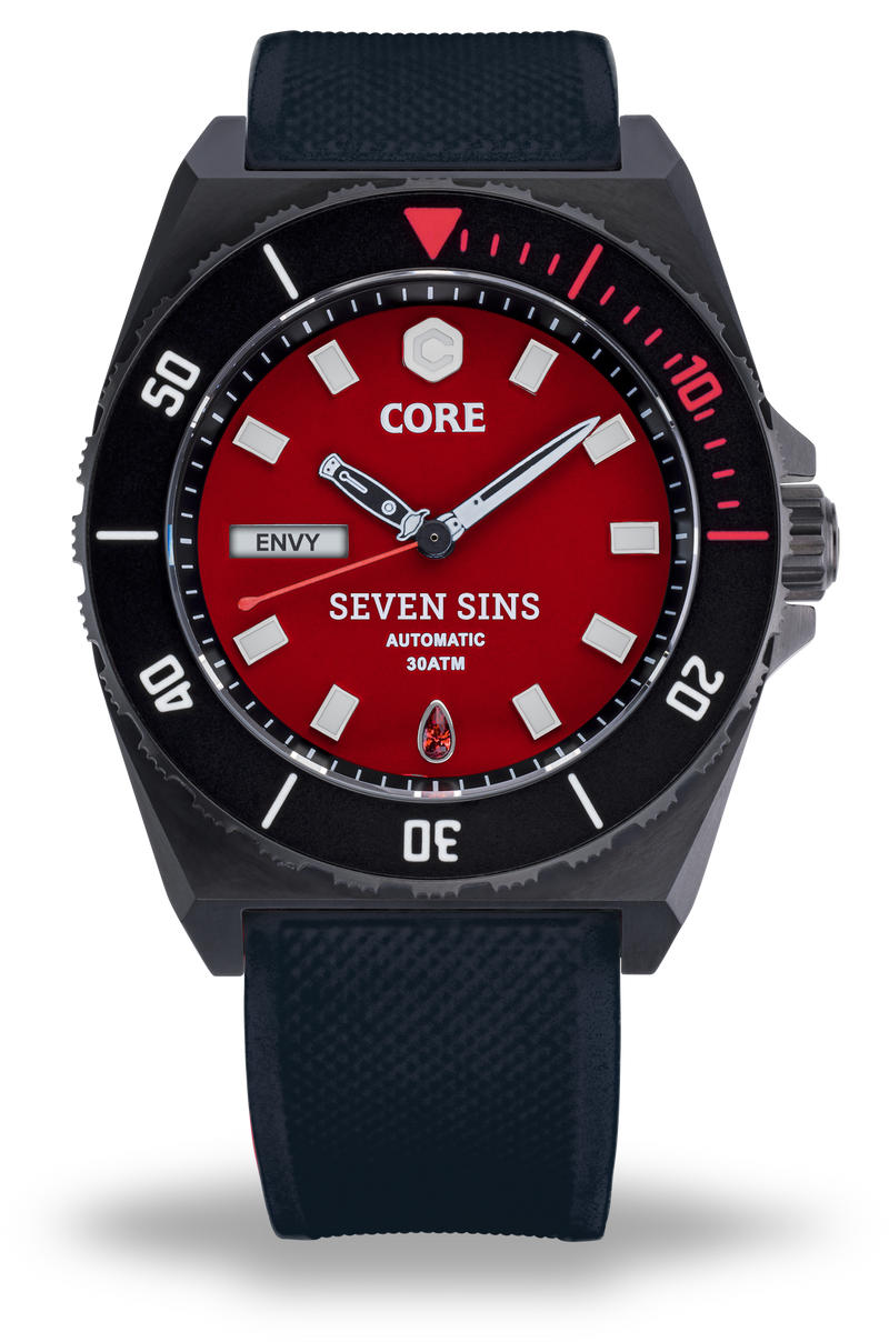 SEVEN SINS SEVEN SINS TITANIUM RED | Red Dial