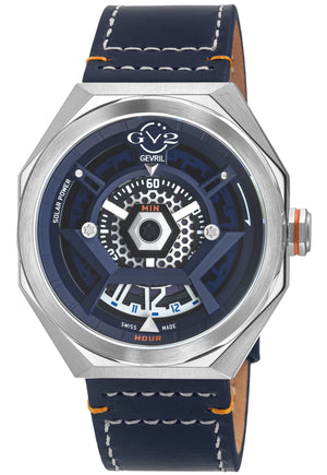 Stella Solare Swiss Ronda 212 Solar Quartz, 5 jewels, ultra-thin, Black/Brown subtle depth, dual-tone dial | BLACK/BLUE Dial