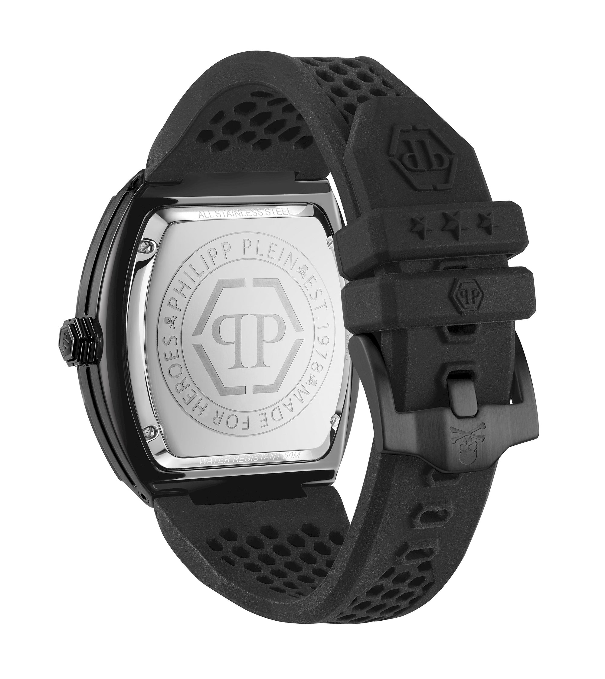 THE HEXAGON PHANTOM 44MM Black / Silicone Black Dial