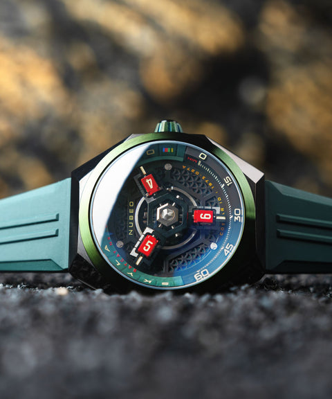 Skylab Automatic Limited Edition Green / Greem Rubber | Green Dial