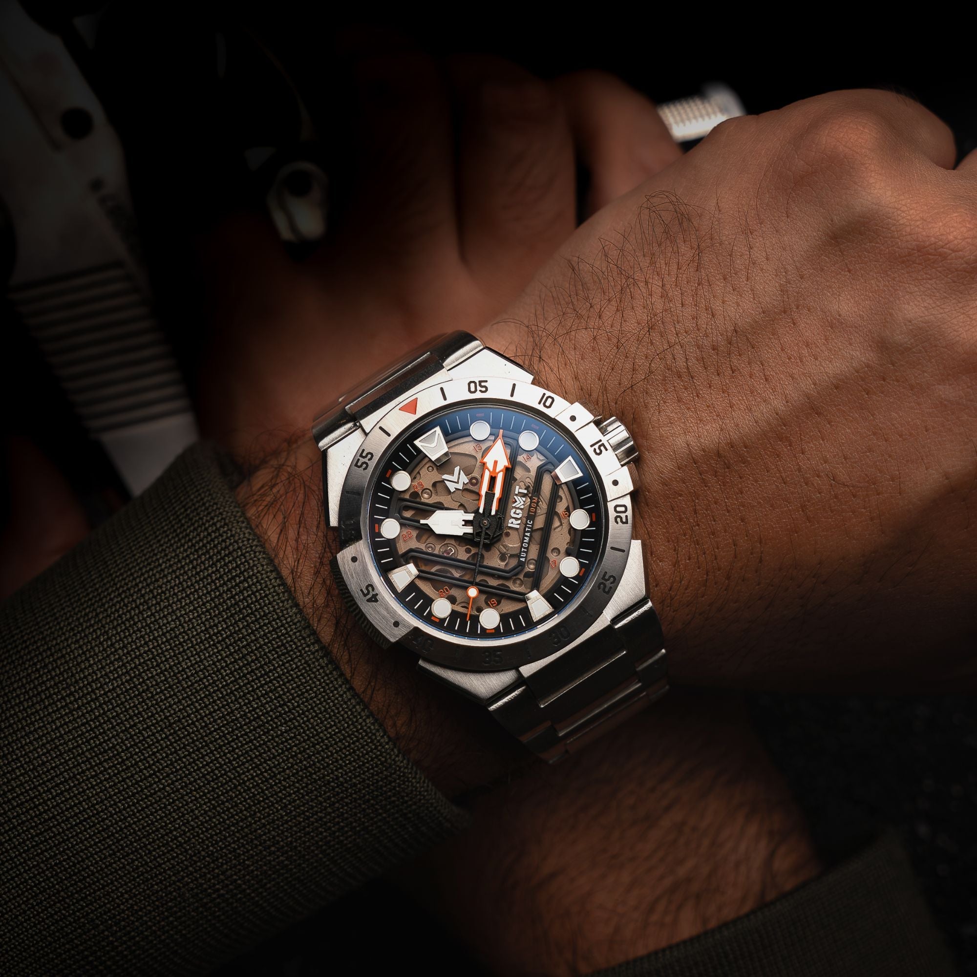 Himars Skeleton Automatic Black / Stainless Steel Stainless Steel | Black Dial