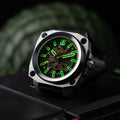 Altimeter Skeleton Automatic Black & Yellow / Leather | Black Dial