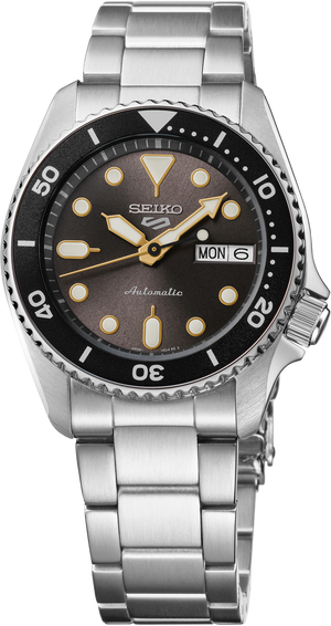 5 Sports SKX Series Mid-Size Black Dial / Stainless Steel Bracelet Black Dial