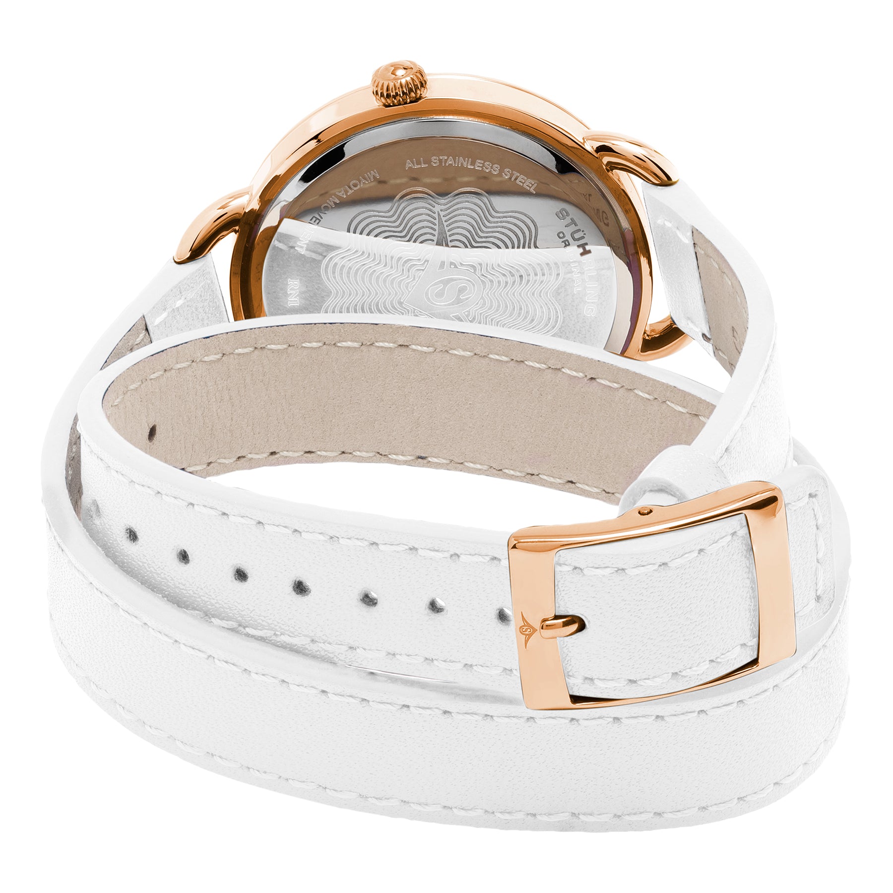 Vogue White Leather | Black Dial