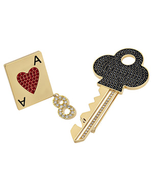 Optimal Black and White / Gold Tone-Plated