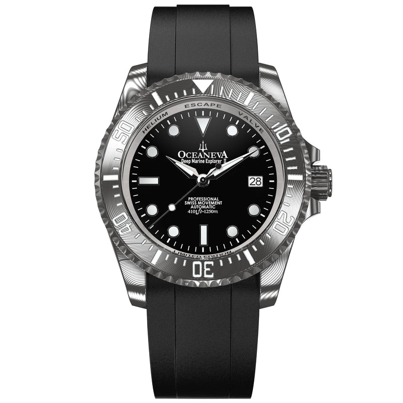 Damascus Swiss Automatic SW200 Deep Marine Explorer II Damascus/Black Dial | Black Dial