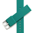 SIL.100 | Quick Release Slim Soft Rubber Silicone Watch Band - 22mm, Green 22mm / Green |  Dial