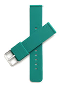 SIL.100 | Quick Release Slim Soft Rubber Silicone Watch Band - 22mm, Green 22mm / Green |  Dial