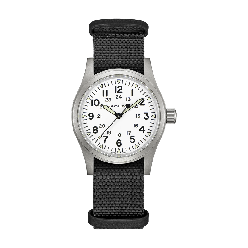 Khaki Field White / Fabric | White Dial