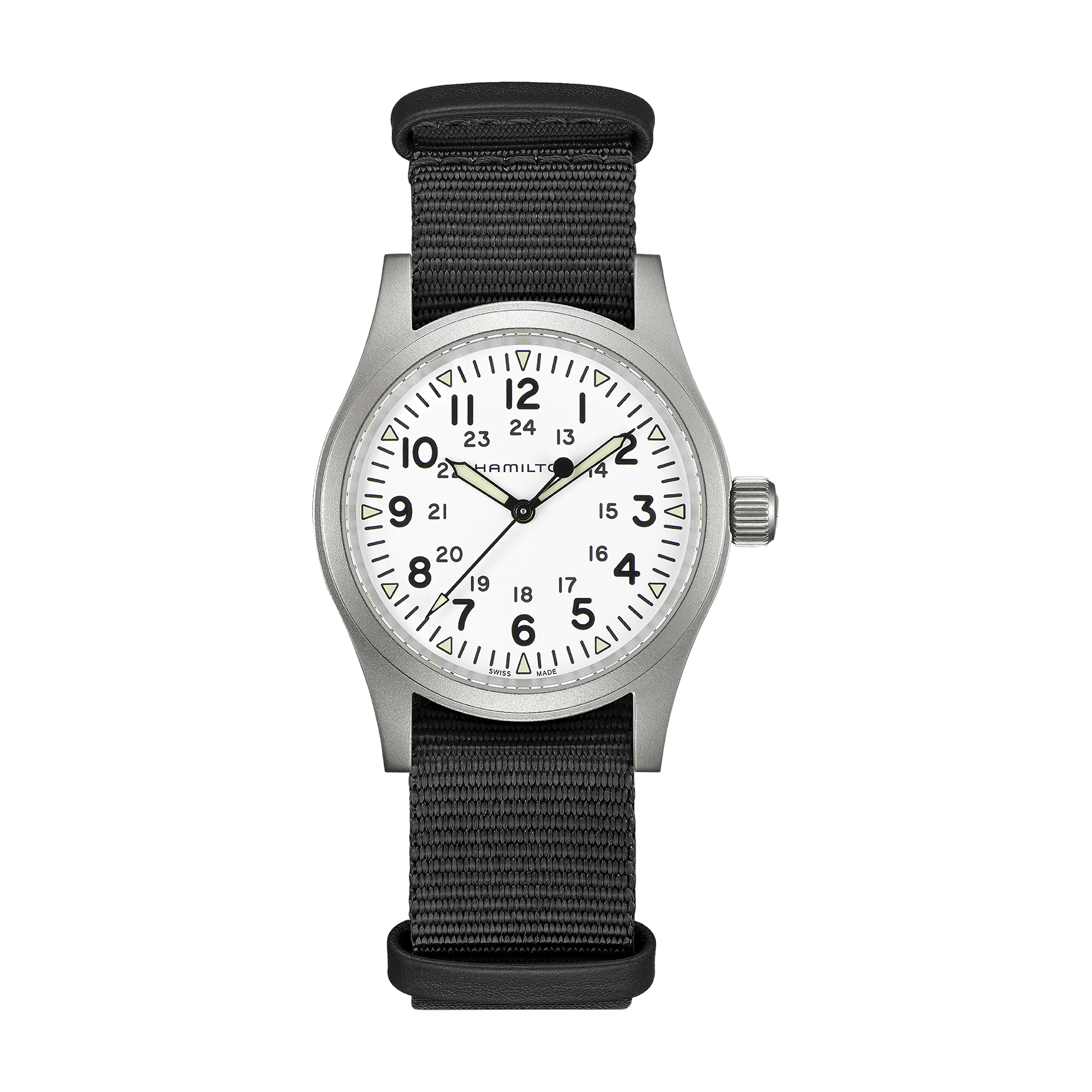 Khaki Field White / Fabric White Dial