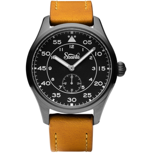 Heritage Aviator GUN GRAY CASE/BLACK DIAL/TAN STRAP
