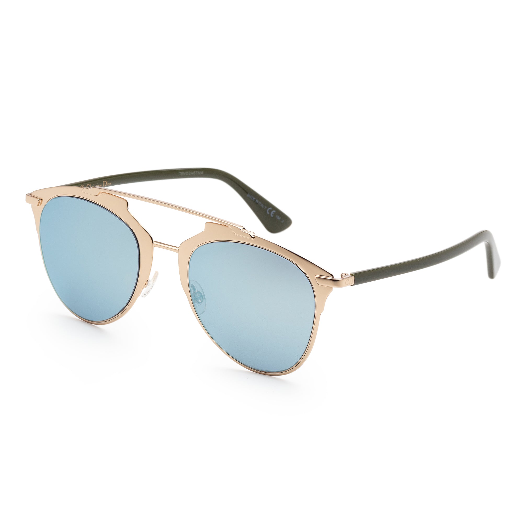 Reflected Rose Gold Frame, Azure Mirror Lens |  Dial