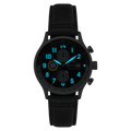 Classic Chronograph Black / Gray Leather | Black Dial