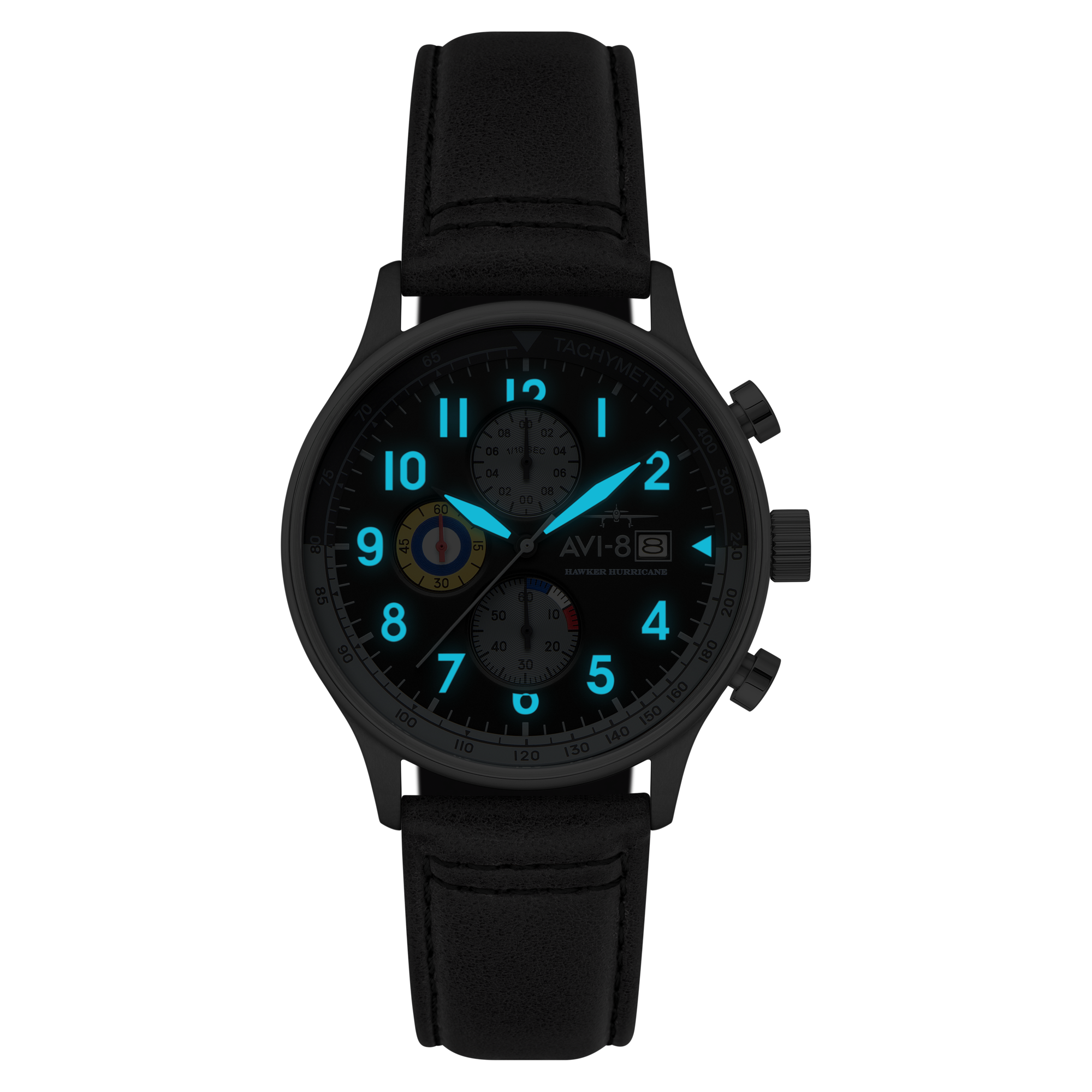 Classic Chronograph Black / Gray Leather | Black Dial