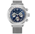 Monaco 4015 Silver Silver/Stainless Steel | Blue Dial