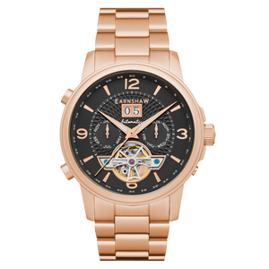City Of London Marylebone Grand Date Calendar Open Heart Automatic Black / Stainless Steel | Black Dial