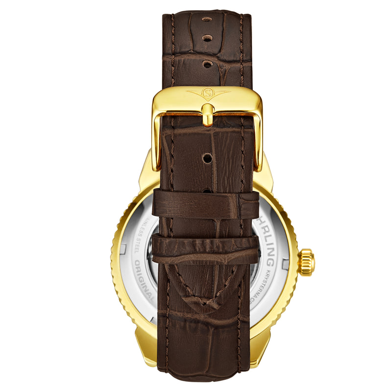 Legacy Brown/Leather/White Dial/Gold Case 3983.2 | White Dial