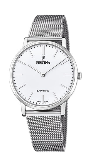 Swiss Made White / Stainless Steel White Dial