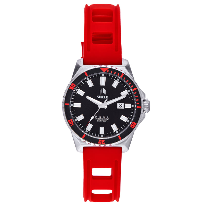 Reef Strap Watch w/Date Red | Black Dial