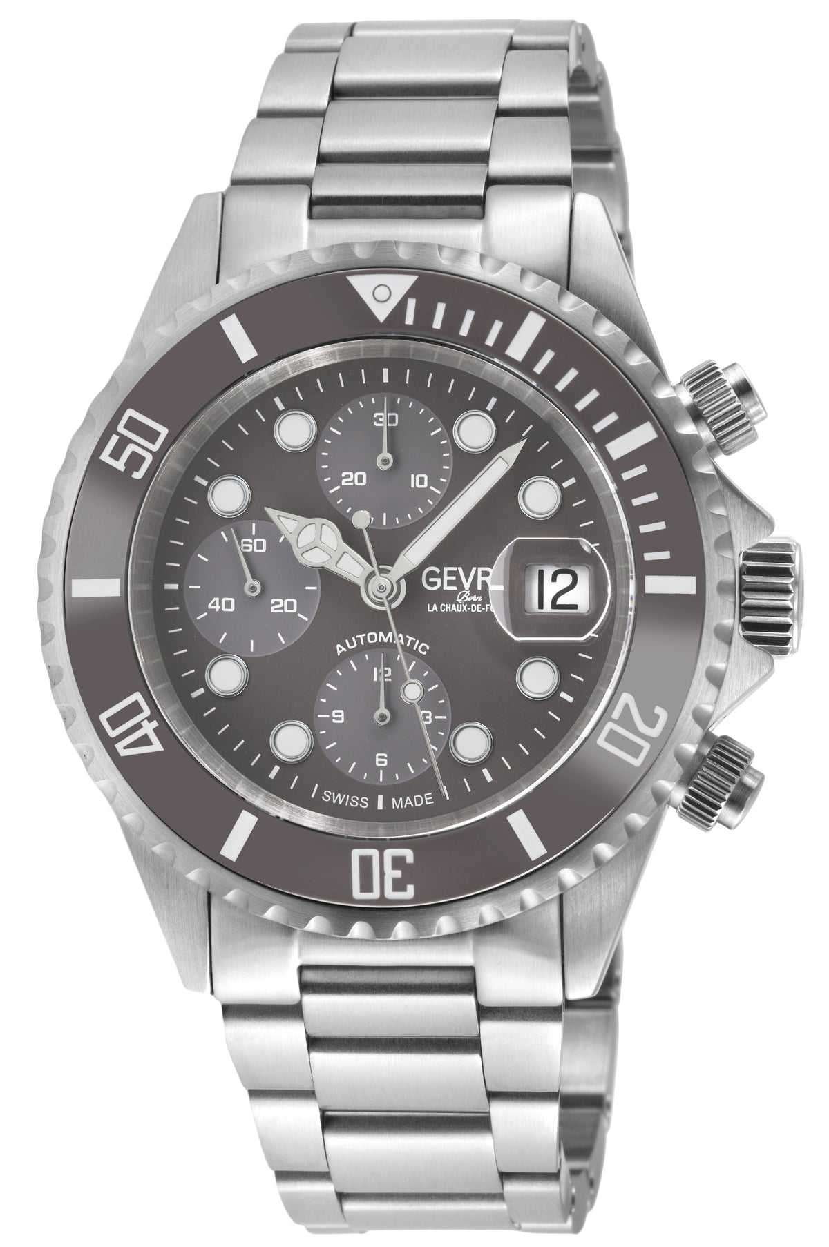 Wall Street Chrono Swiss automatic ETA 7750  diver gray | Gray Dial