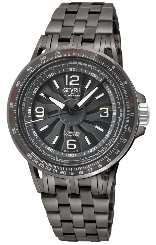 Wind Master Automatic Gevril Men's Automatic Wind Master Gray Dial IP/GUN Stainless Steel Bracelet | Gray Dial