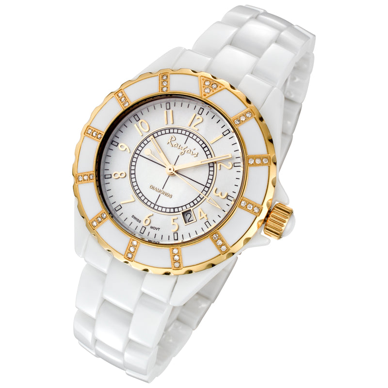 Iconic Series ceramic white/yellow gold | White Dial