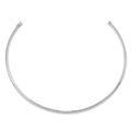 14k White Gold 4mm Domed Omega Necklace 1435 |  Dial