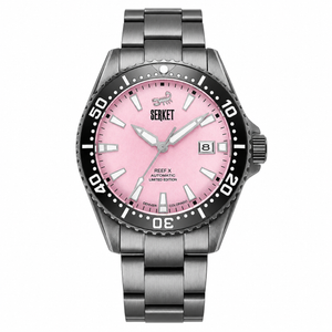 Reef X Diver Cotton Candy Black DLC Limited Edition 43mm Pink Dial