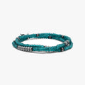 Turquoise Czech Glass, Sterling M (7.25" Wrist) |  Dial