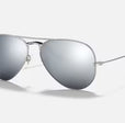 AVIATOR MIRROR MENS / MATTE SILVER-DARK GREY MIRROR POLAR |  Dial