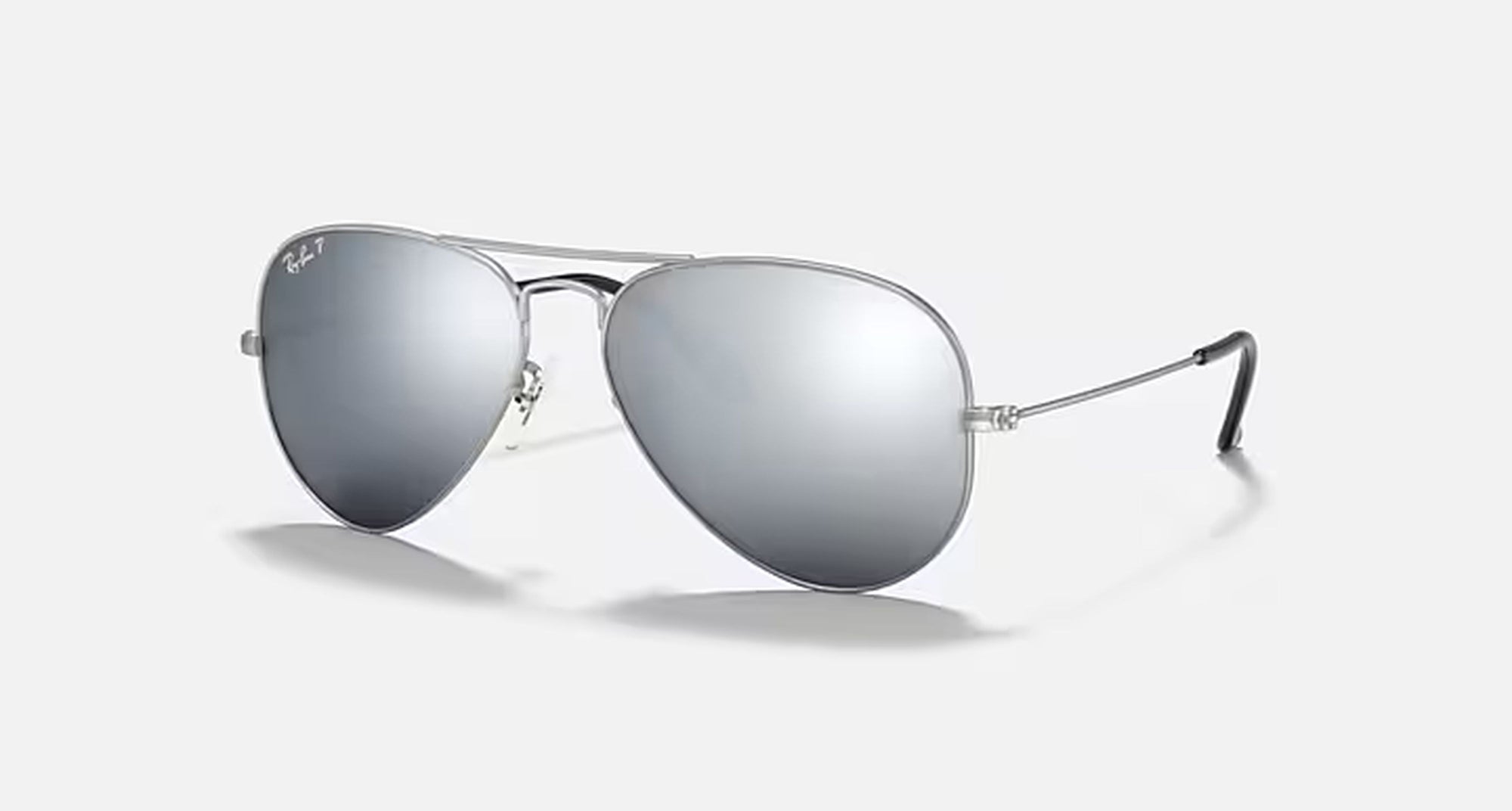 AVIATOR MIRROR MENS / MATTE SILVER-DARK GREY MIRROR POLAR |  Dial