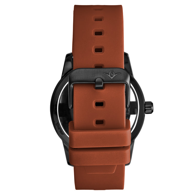 Legacy Brown/Black Rubber | Black Dial