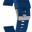 Bandini SIL.122 | Mens Quick Release Grooved Silicone Heavy Duty Sports Watch Band - 22mm / Blue 22mm / Blue |  Dial
