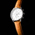 THE CHRONO S2 - SILVER/TAN Silver/Tan | White Dial