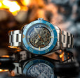 Croft 42 Skeleton Automatic Blue / Stainless Steel | Black Dial