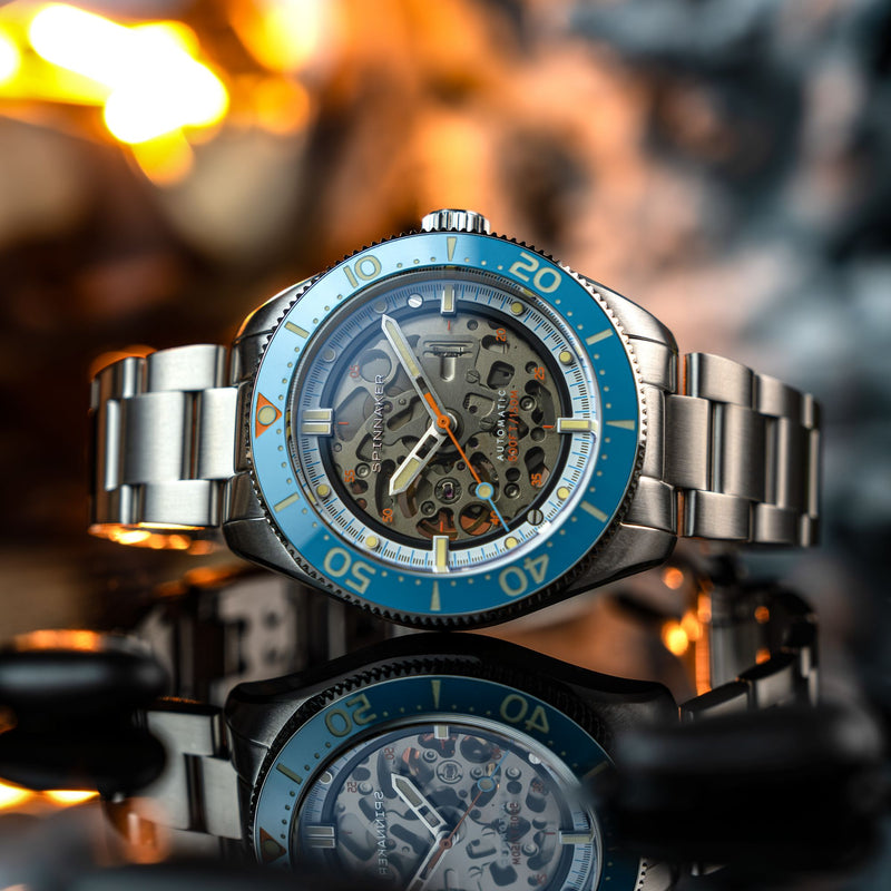 Croft 42 Skeleton Automatic Blue / Stainless Steel | Black Dial