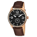 Aviator Brown/Leather/Black Dial/Rose Case | Black Dial