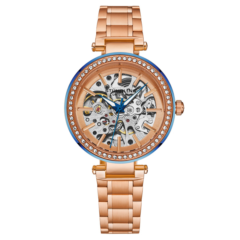 Radiant Elegance Automatic Skeleton Rose/Stainless | Rose Dial