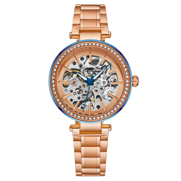Radiant Elegance Automatic Skeleton Rose/Stainless | Rose Dial