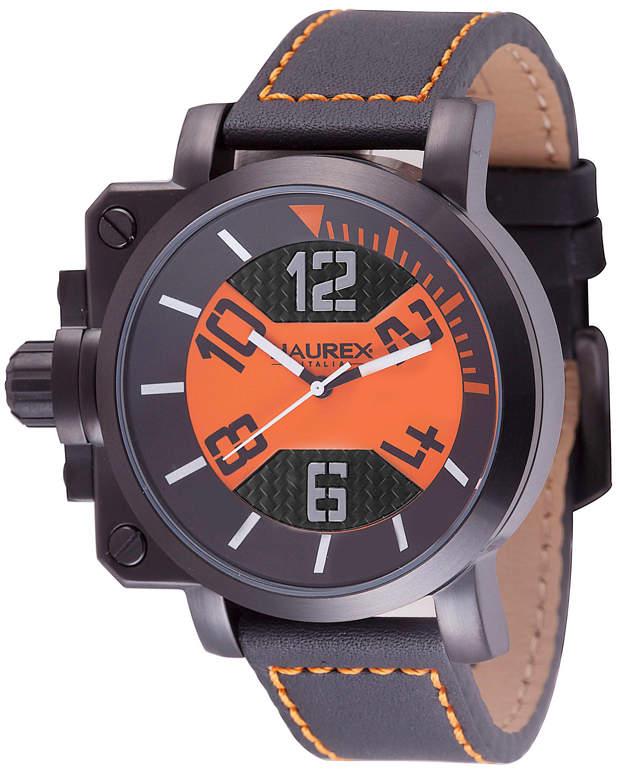 Gun Black-Black orange | Black Dial