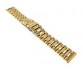 Bandini 22mm Gold Stainless Steel Watch Band - Metal 22mm / Gold / Silver Buckle |  Dial