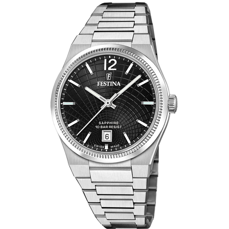 Rive Black / Stainless steel Black Dial