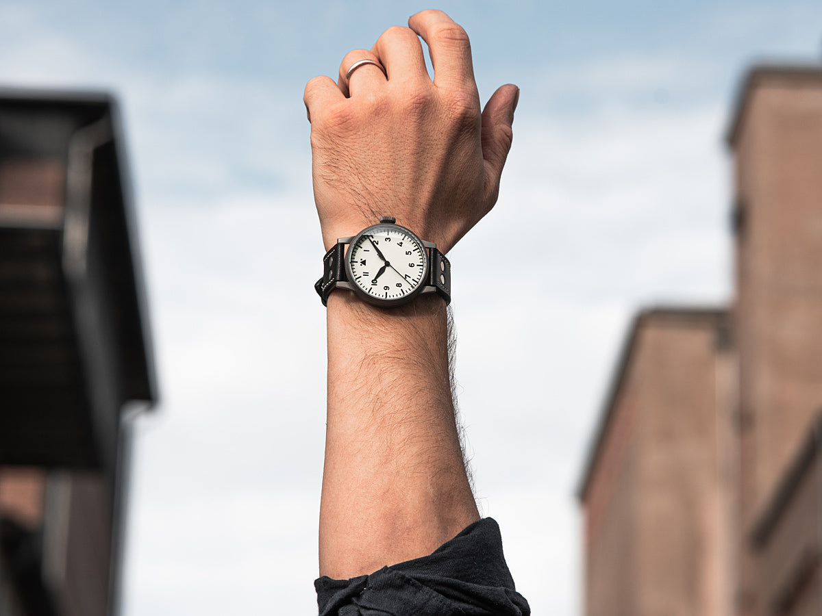 #0215オーバーホール済み パイロット PILOT MUSIC 18k Pilot Watch ORIGINAL Venedig 42 | Black Dial – Watch Gang
