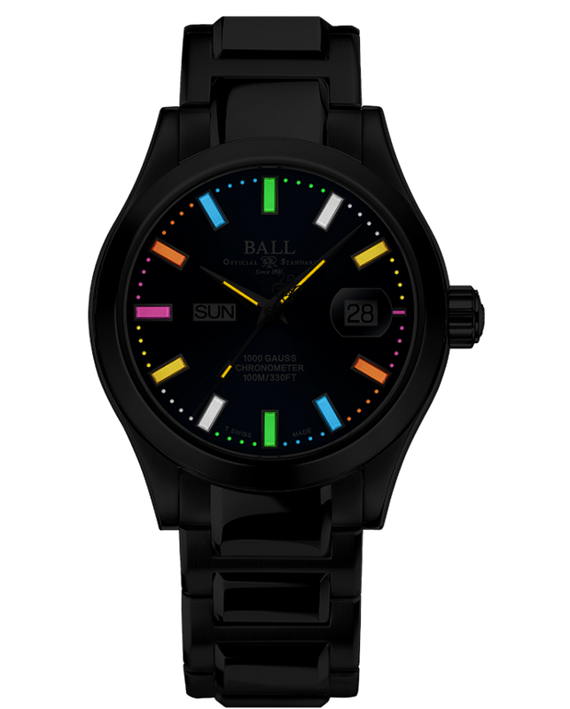 Engineer III Marvelight Chronometer Day-Date Rainbow Tubes Blue 40mm | Blue Dial